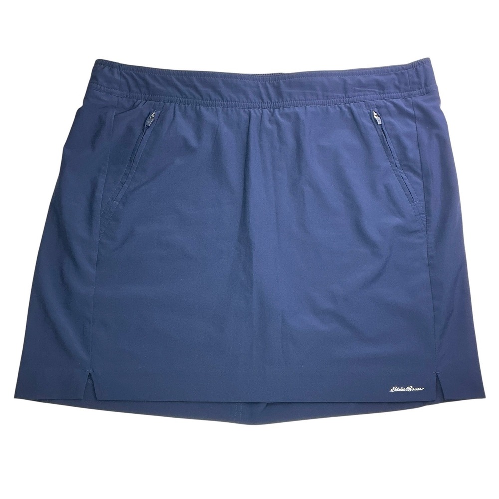 Eddie Bauer Navy Blue Skort Womens Large Active Hiking Pocket Athletic